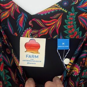 FARM Rio Blue Maxi Slip Dress Sleeveless Spaghetti Strap - NWT size Medium.